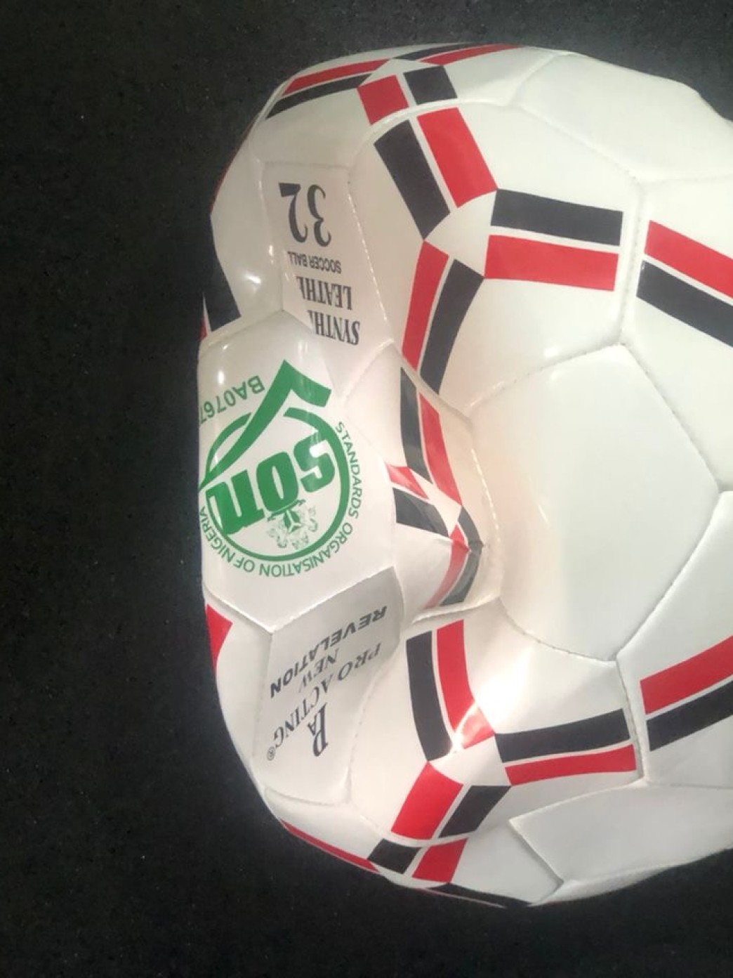 Pro-Acting New Revelation Synthetic Leather soccer ball.